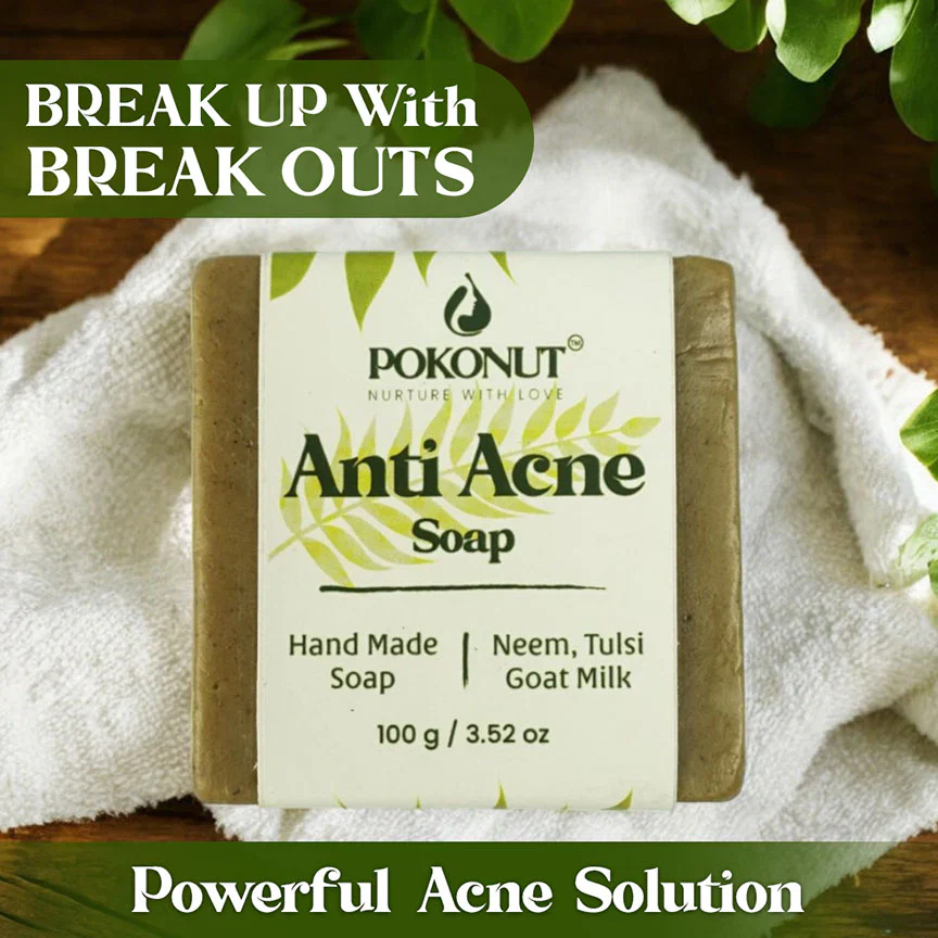 Pokonut Handmade Soap Combo - Pack of 4 (Anti Acne, Charcoal, Golden Glow & Skin Shine) - Image 5